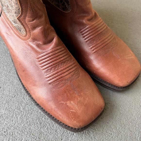 Masterson Boot Co. Men's Cowboy Western Boots Sz 11 Square Toe Brown - Picture 7 of 14